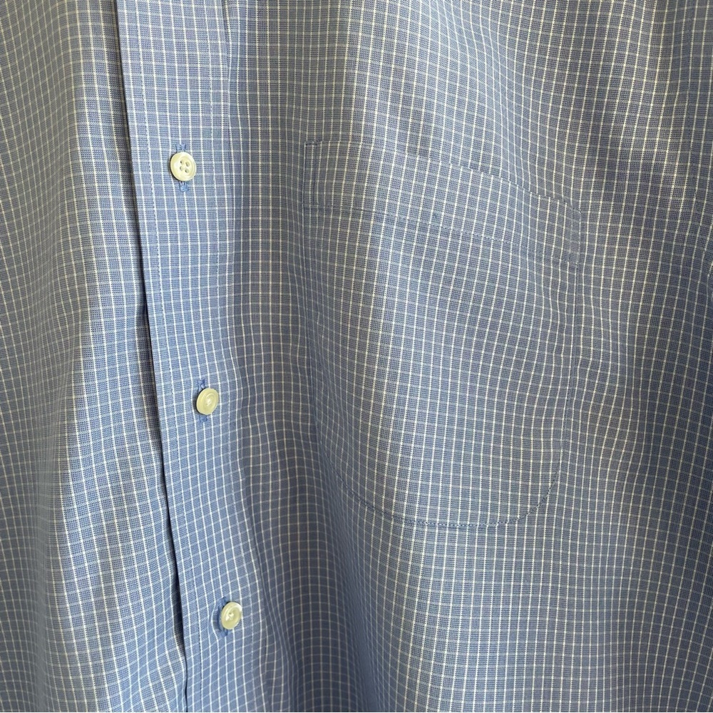 Brooks Brothers 346 Men's Long Sleeve Button Down Blue/White 16-4/5 - Picture 6 of 9